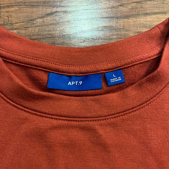 Apt. 9 Burnt Orange Longsleeve T-Shirt - Picture 2 of 3